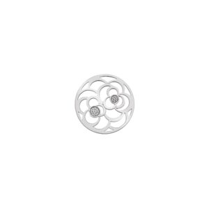 Virtue Roses With Cz Cut Out Rhodium Flat 23
