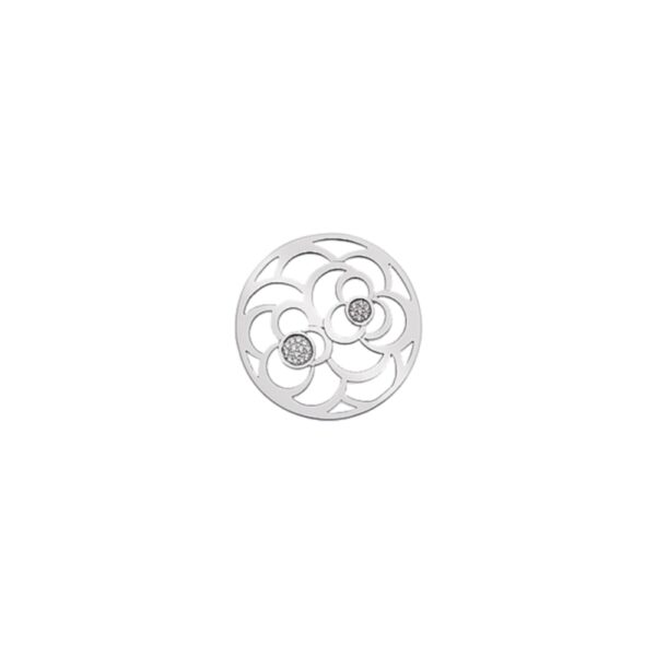 Virtue Roses With Cz Cut Out Rhodium Flat 23