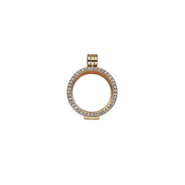 Virtue Silver Holder Cz Small Gold Plated