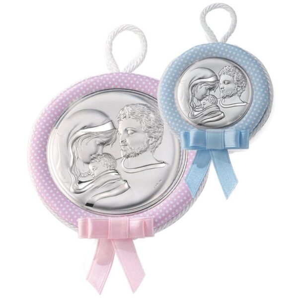 Silver Baby Girl Crib Medallion