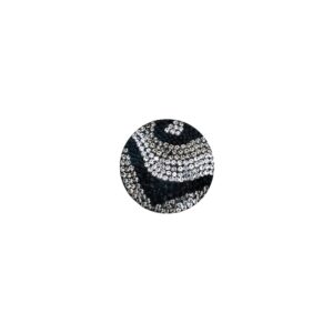 Virtue Black White Grey Stripe Crystal