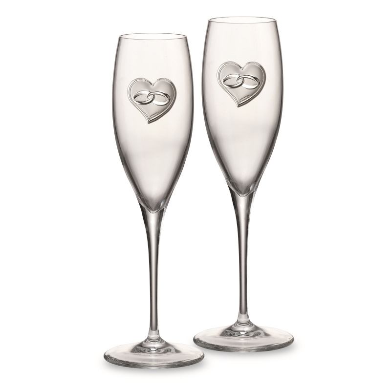 Wedding Anniversary Flutes Set Of 2 Tesor   MIDB1958 