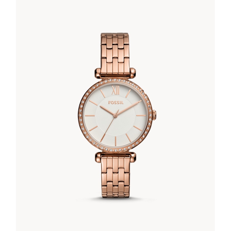 FOSSIL Tillie Three-Hand Rose Gold-Tone Stainless Steel Watch - Tesor