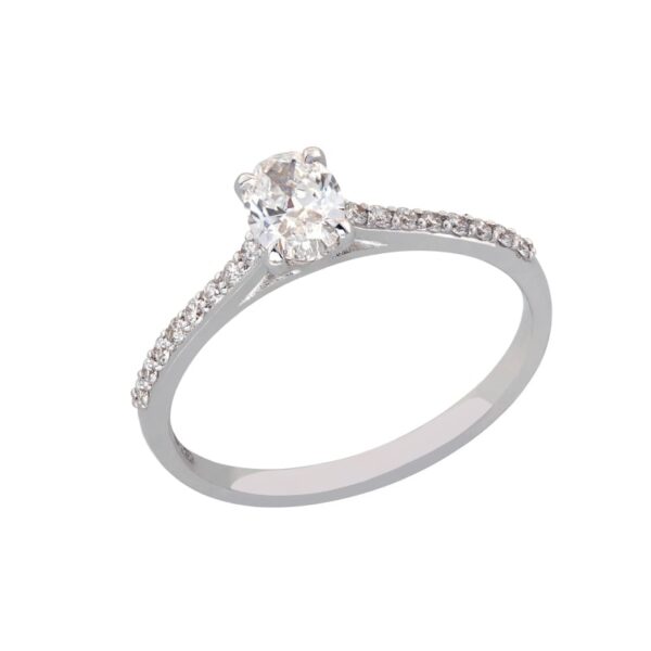 Diamonds Oval Solitaire Ring