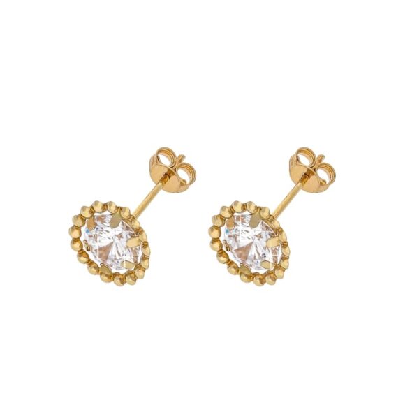 18kt Gold Solitaire Earrings