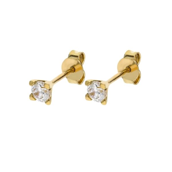 18kt Gold Solitaire Earrings