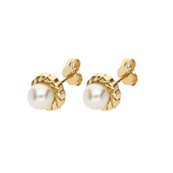 18kt Gold Pearl Earrings