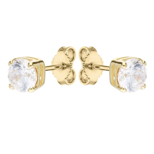 18kt Gold Solitaire Earrings