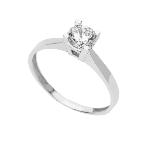 18KT Solitaire White Gold