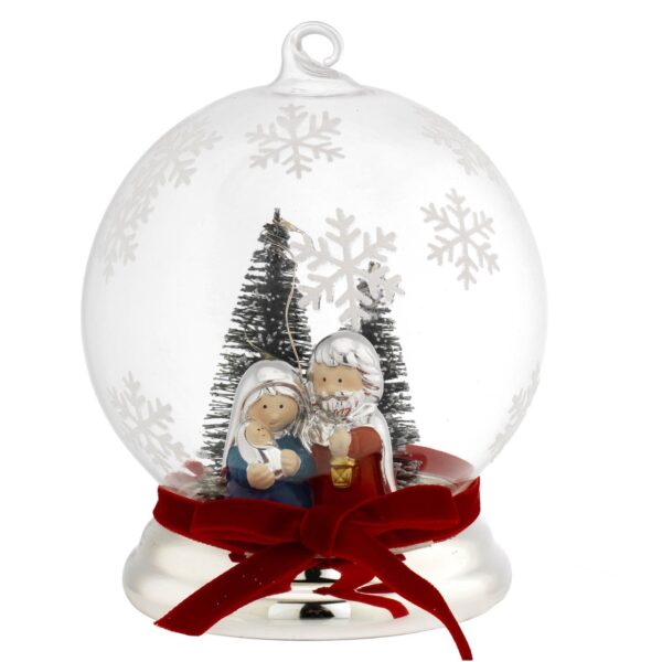 Globe Snow flakes Crib Silver