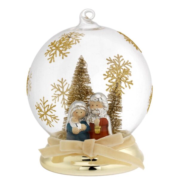Globe Snow flakes Crib Gold