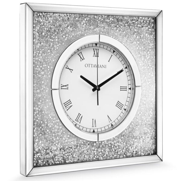 Wall clock with crystals