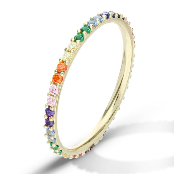 18Kt Gold Ring Colored Eternity