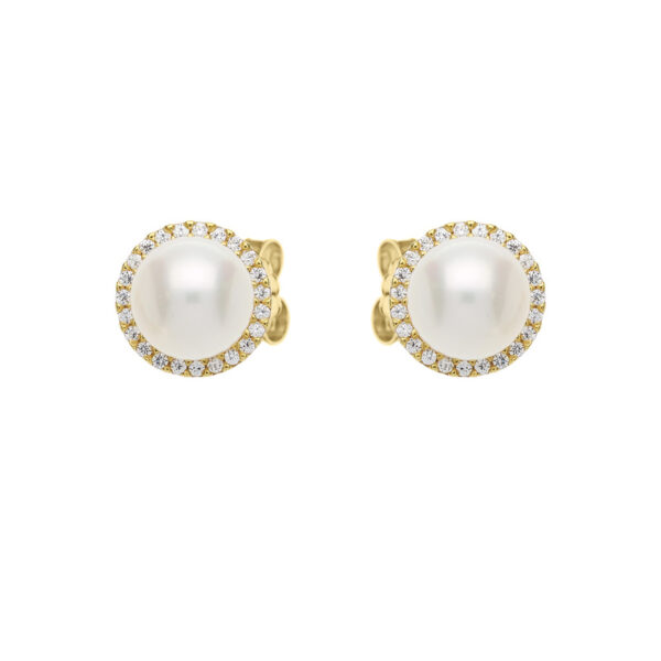 18Kt Gold Pearl Earrings