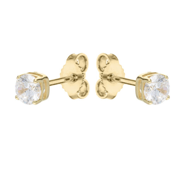 18Kt Gold Earrings Solitaire