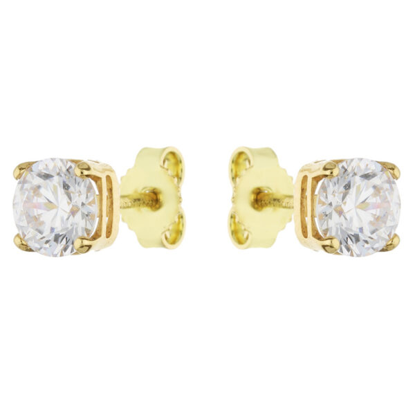 18Kt Gold Earrings Solitaire