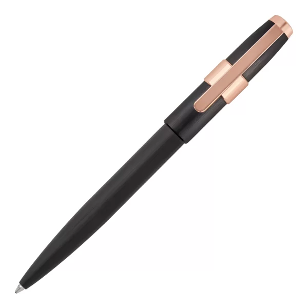 CERRUTI 1881 Ballpoint Block Burshed Black Pen