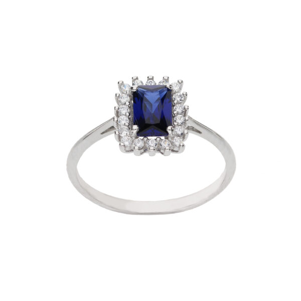 18Kt Fancy Ring W/G BLUE