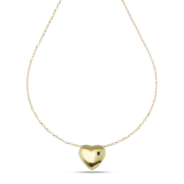 18Kt Necklace Heart Yellow Gold