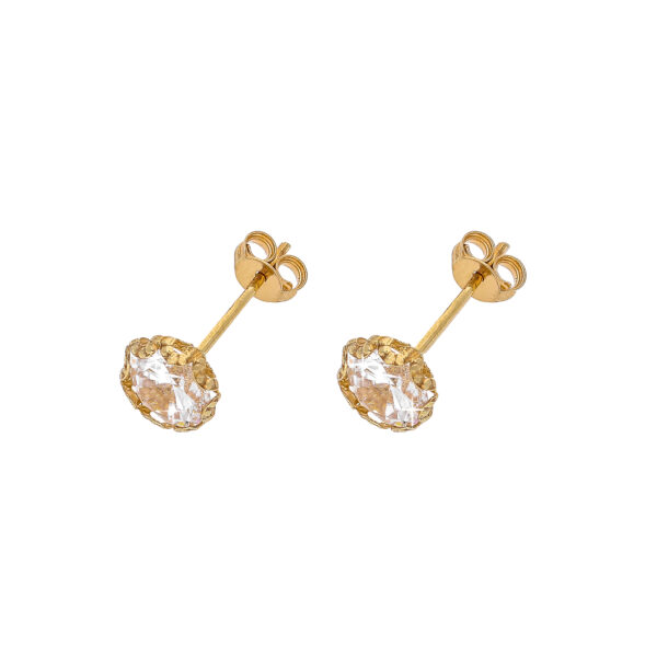 18Kt Earrings Yellow Gold Solitaire