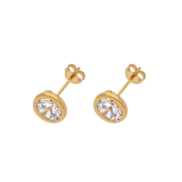 18Kt Earrings Yellow Gold Solitaire