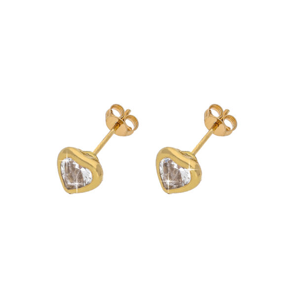 18Kt Earrings Heart Yellow Gold