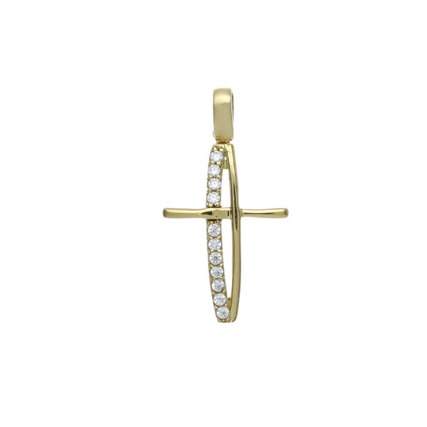 18Kt Pendant Cross  Yellow Gold