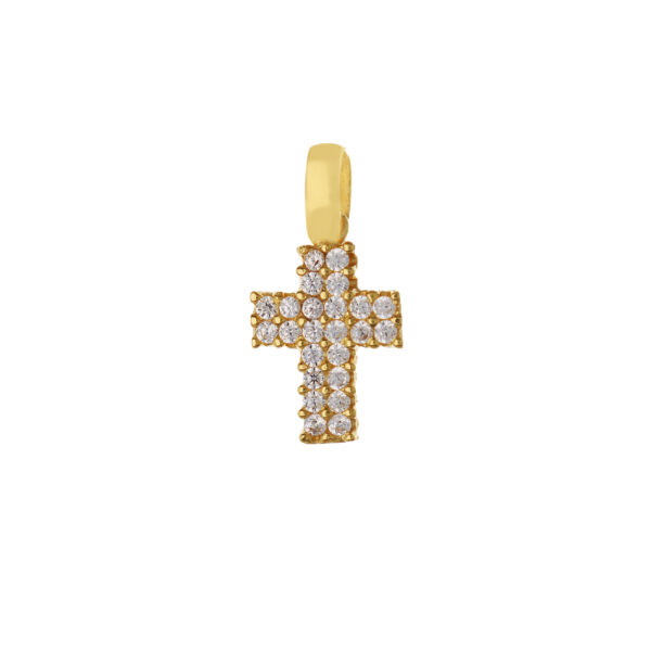 18Kt Pendant Cross  Yellow Gold