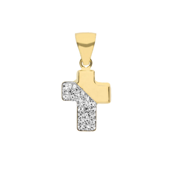 18Kt Pendant Cross Yellow Gold