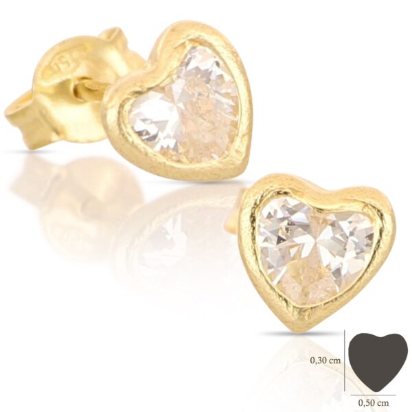 18Kt Heart Earrings