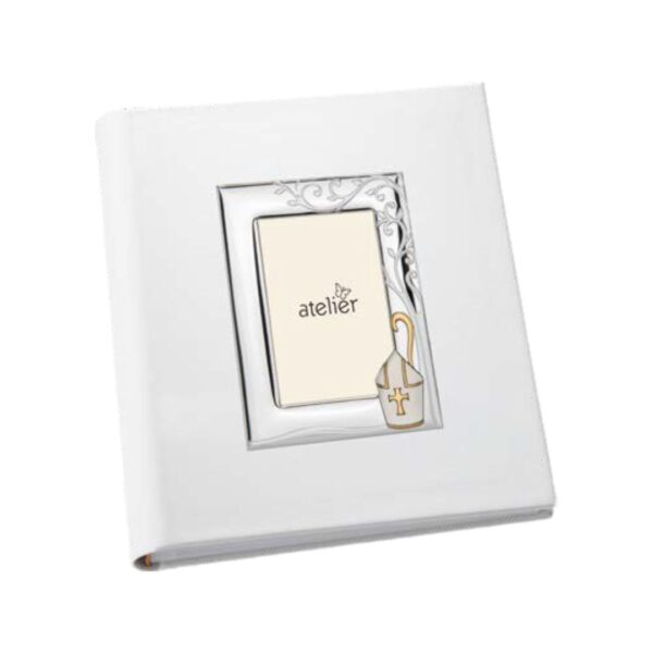 Confirmation Album – White-Gold Decor (with Photo Insert)