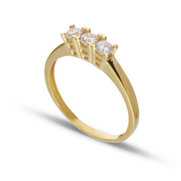 18Kt Gold Trilogy Ring