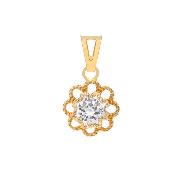 18Kt Gold Flower Pendant