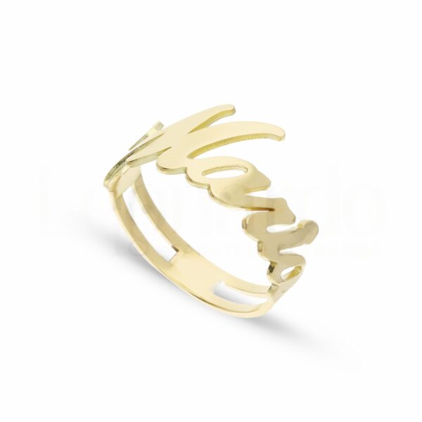 18Kt Gold Name Ring