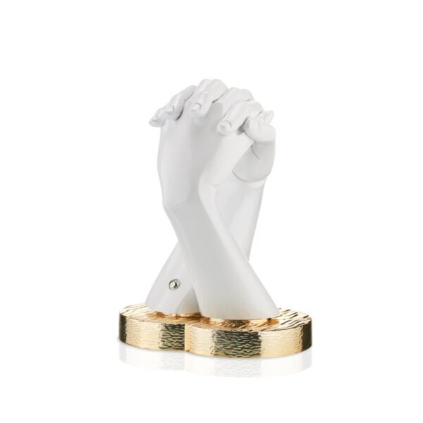 Two Holding Hands Gold Base - 23 cm