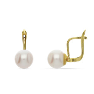 18Kt Gold Pearl Earrings - 9mm