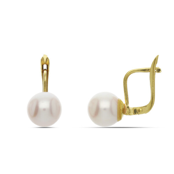 18Kt Gold Pearl Earrings - 9mm