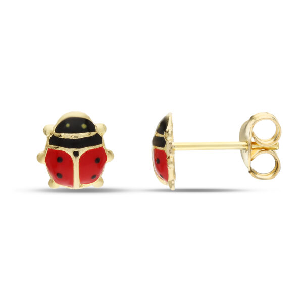 18Kt Gold Ladybug Earrings