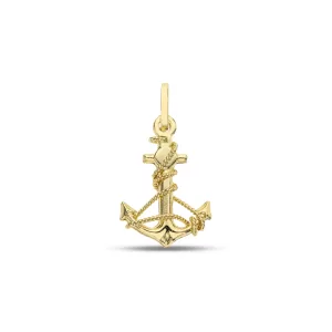 18Kt Gold Anchor Pendant