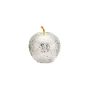 Glass Apple Led (Silver) 16x17cm