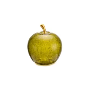 Glass Apple Led (Green) 22x24cm