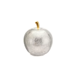 Glass Apple Led (Silver) 22x24cm