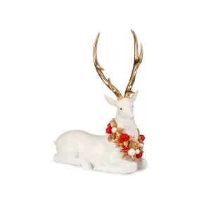 White Reindeer Garland 25x34cm