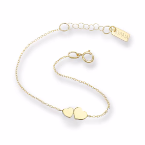 9Kt Gold Hearts Bracelet