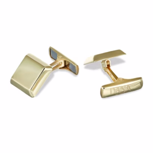 9Kt Gold Square Conical Cufflinks