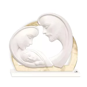 Resin Holy Family under Arch – Matte Gold
