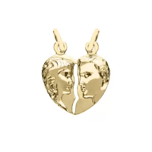 18Kt Gold Broken Heart Pendant