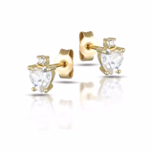 9Kt Gold Earrings with Swarovski Crystals