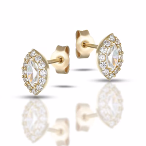 9Kt Gold Earrings with Swarovski Crystals