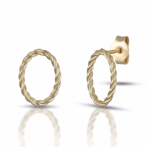 9Kt Gold Oval Earrings